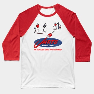 Defunct 60s Lawn Jarts Missile Game Baseball T-Shirt